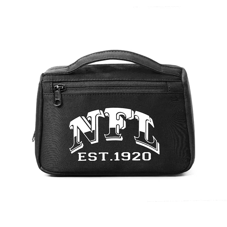 NFL Fabric Toiletry Bag, Makeup Bag Women's Black