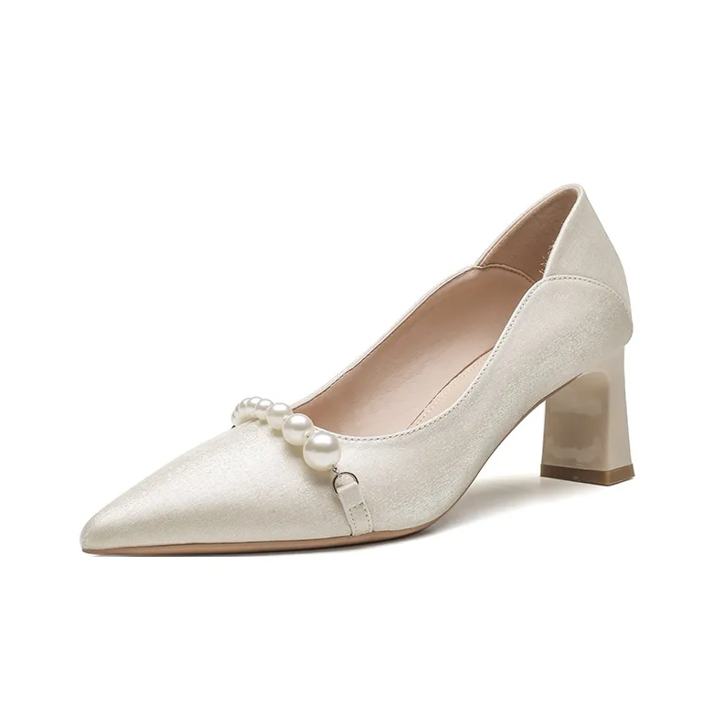 Xingdiman Грубый каблук Высокие каблуки 6 см Женские Абрикос