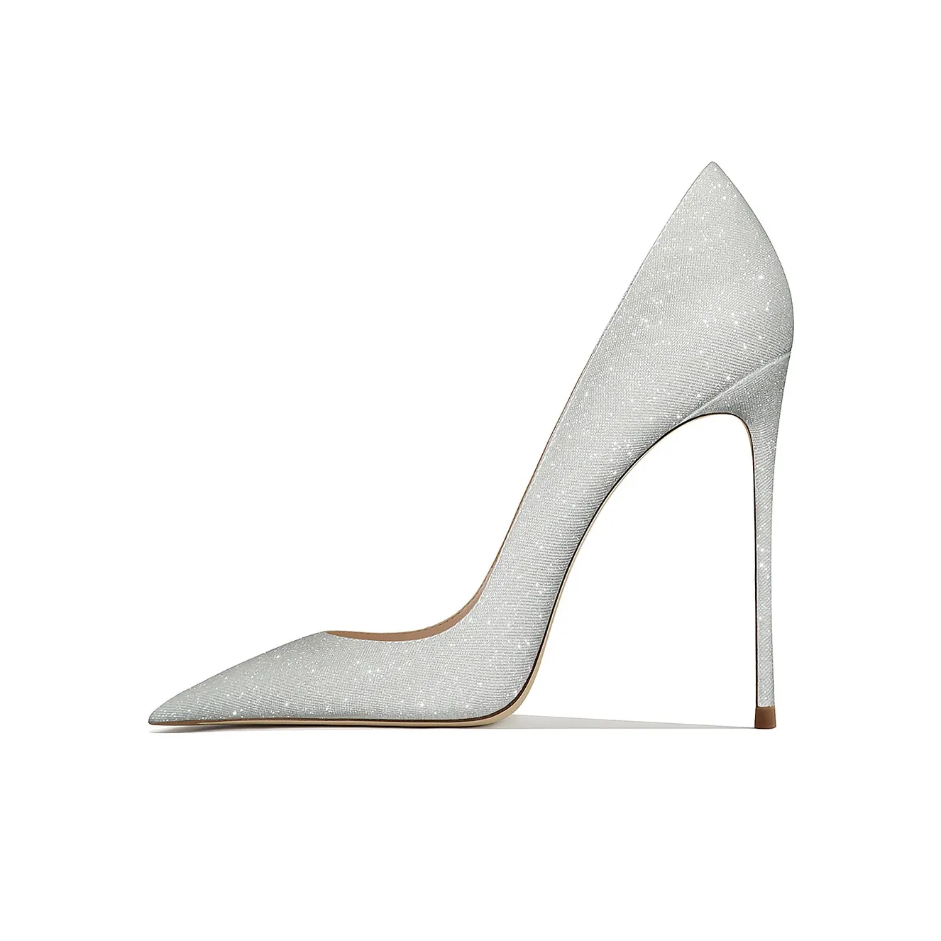Ganxiaojie Узкий каблук Высокие каблуки Женские Искрящийся Серебряный
