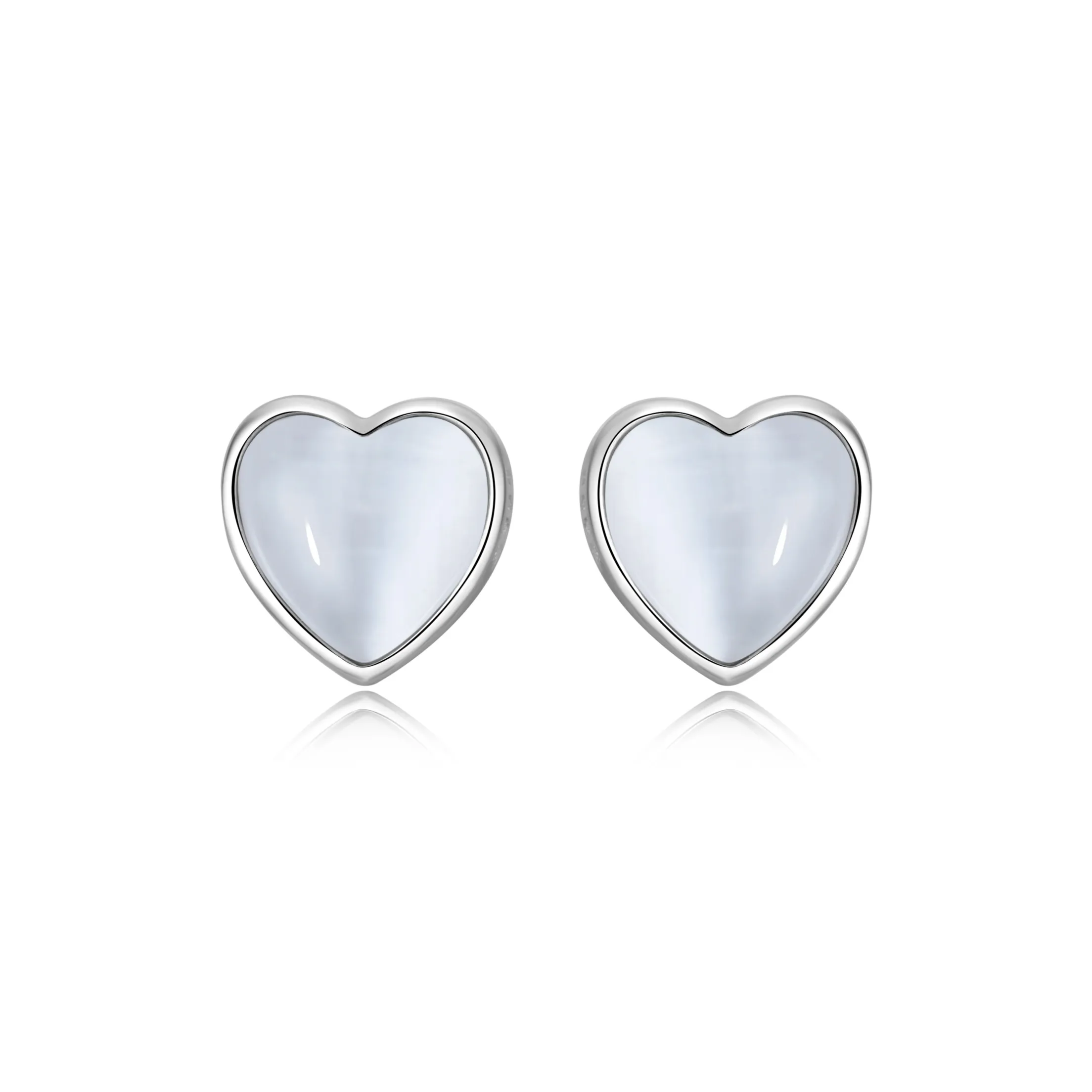 OUBI.YABI 925 Sterling Silver White Gold Plated Shell Septum Piercing Stud Earrings Women's