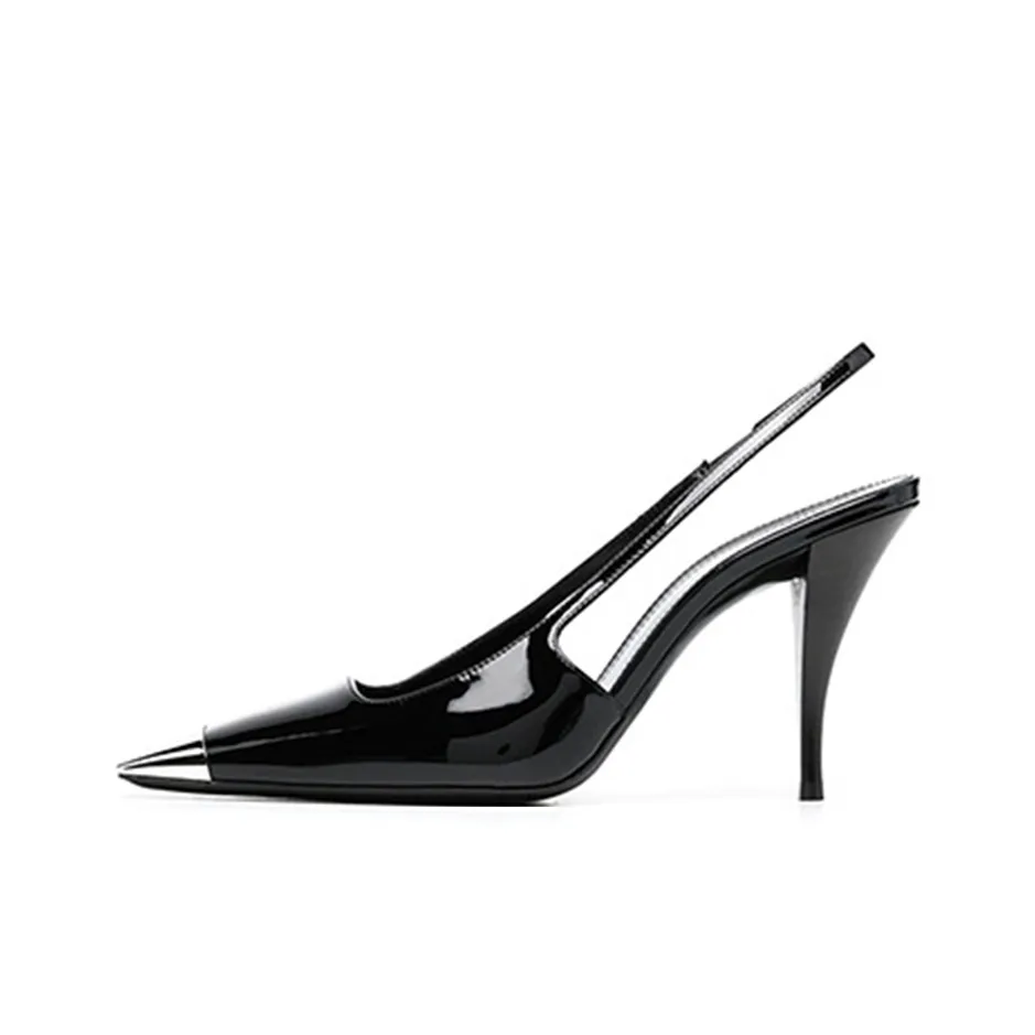 LANZA Высокие каблуки Черный железный Голова Сандалии Стиль Женские