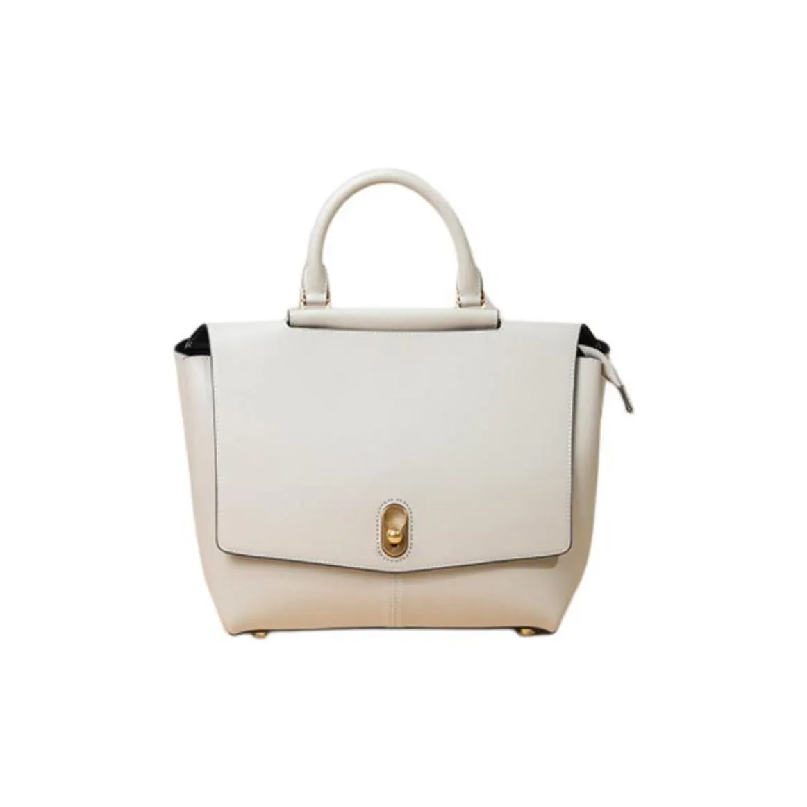 TOUCH MISS Cow Leather Tote Bag, Shopping Bag, Shoulder Bag, Crossbody Bag, Handbag Tubas Women's Gray White