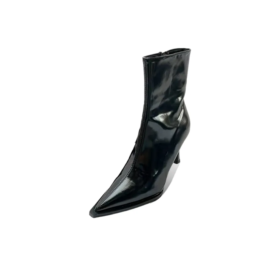 LUNNIFEIYA Ankle Puma Boots Women's Black/White/Brown