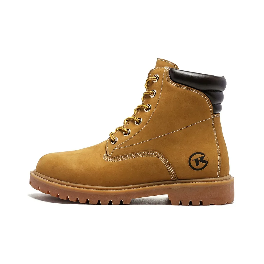 WEISHIBANGWEI Crew Martin Boot Средний каблук Мужской Желтый