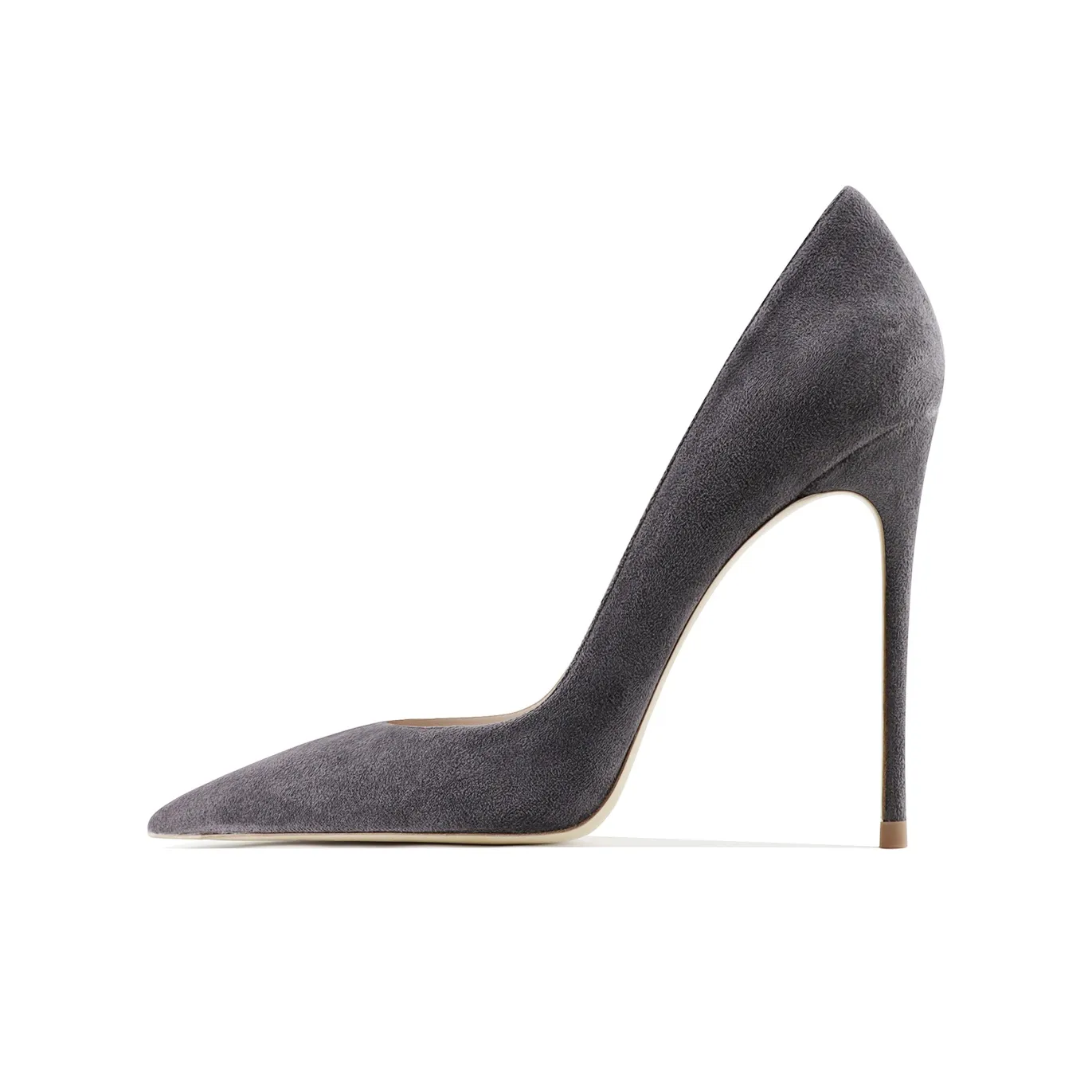Ganxiaojie Slim Heel High Heels Women's Dark Gray