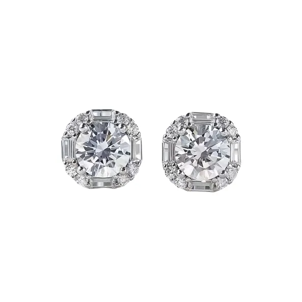 Stone On The Line Moissanite Stud Earrings Women's