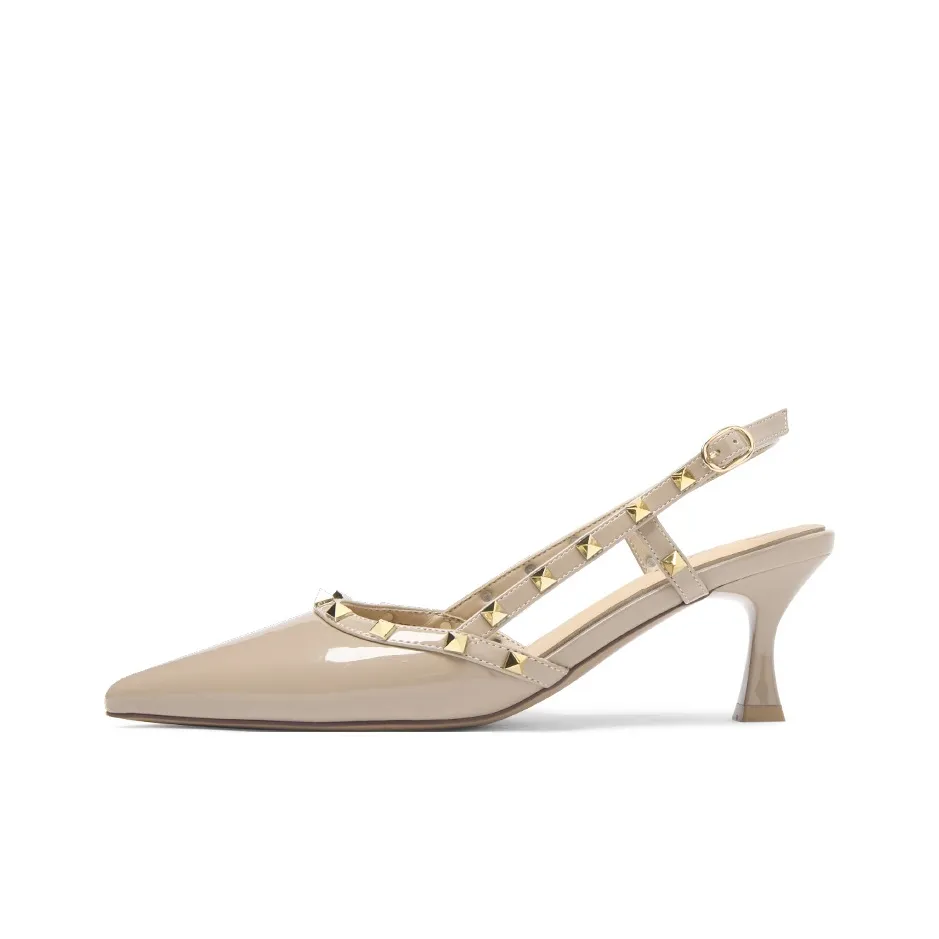 CAMEIDO Узкий каблук высокий каблук 6 см женский телесный