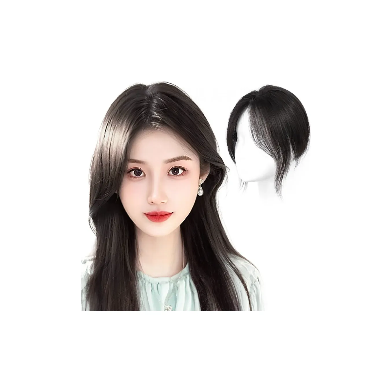 MUYAN Кристальный Марля Средняя Часть Волос PIECES Парики Для Женщин Короткие Прямые Волосы