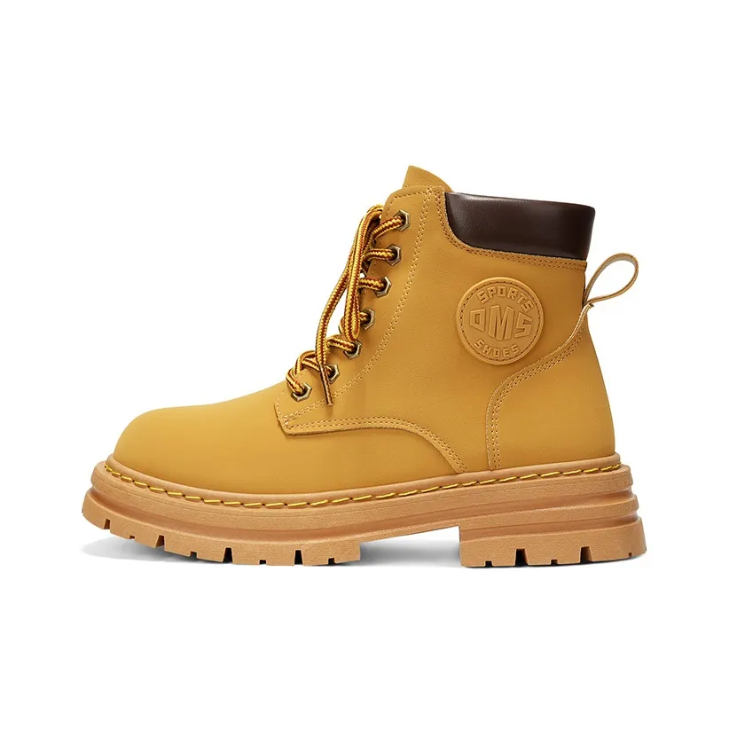 OMS Короткие Yellow Boots Martin Boots 4,5 см Женские Желтые