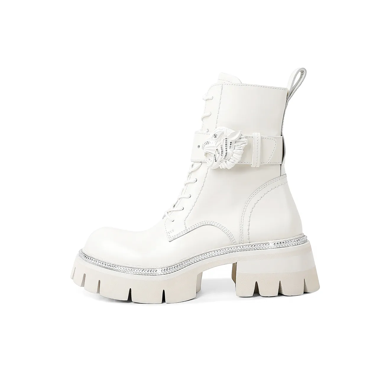 HAOYASENNU Мартинсы Белый Женские