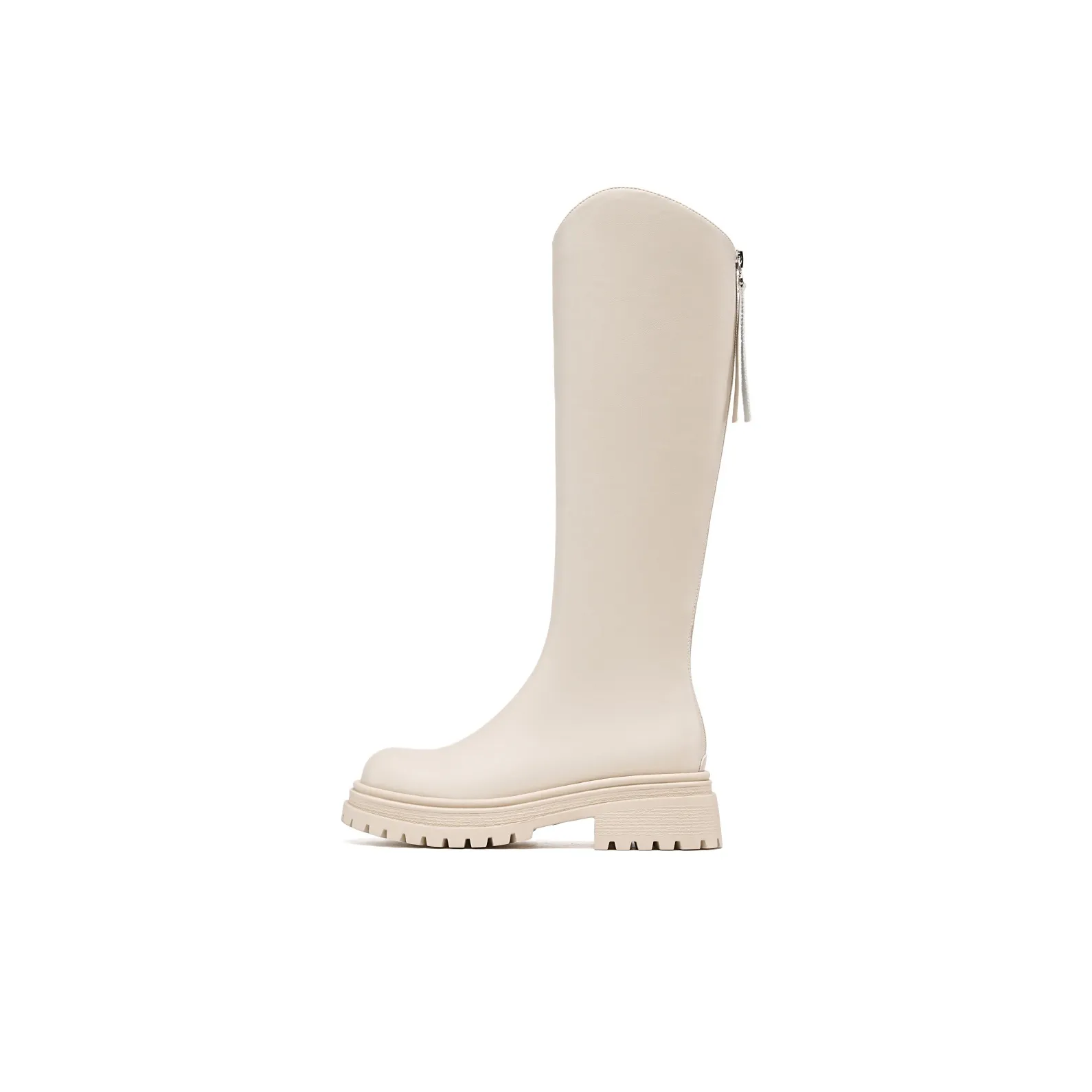 EBLAN Женские высокие сапоги на колено бежевые