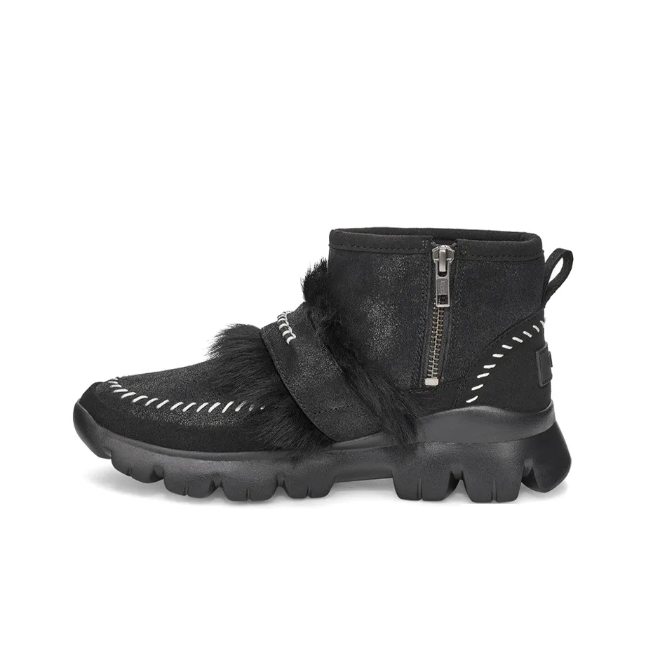 UGG Fluff Punk Ankle Boot 'Black' Women's