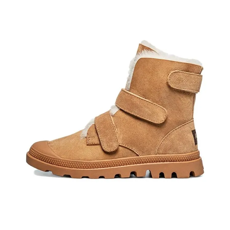 AU MU Термические Короткие Снежные Ботинки Женские Каштановые
