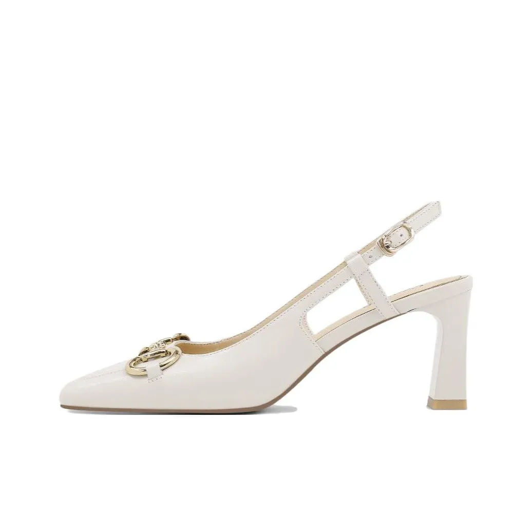 CAMEIDO Грубый каблук Высокие каблуки Женские Экрю