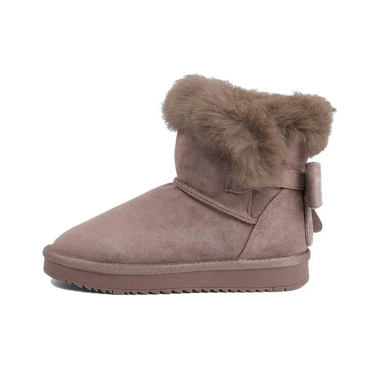 DAPHNE Short Snow Boots Cognac Women's