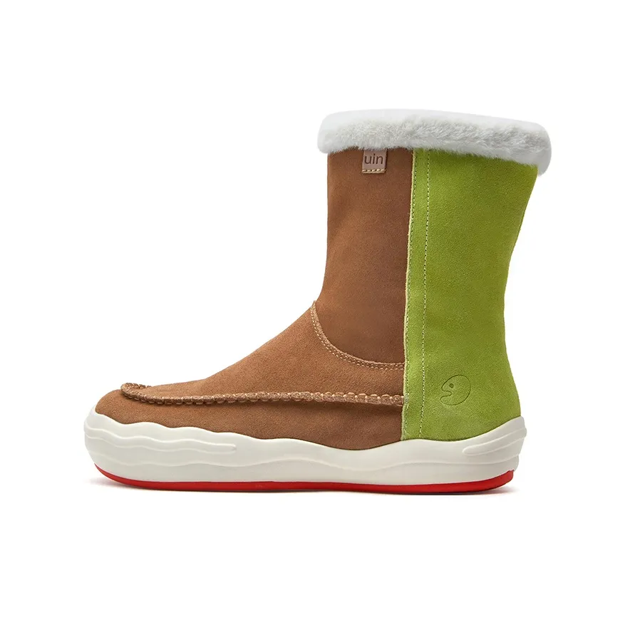 U.IN Разрисованный Путешествие Обувь Andalusia 9 Artistic Collection Теплоизоляционное Покрытие Короткий Сноубутсы Женские