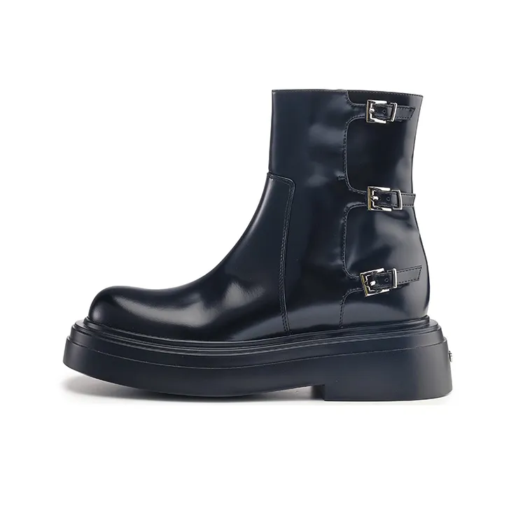 Lucia Tacci Designer Collection Martin Boots MOON Women's Black