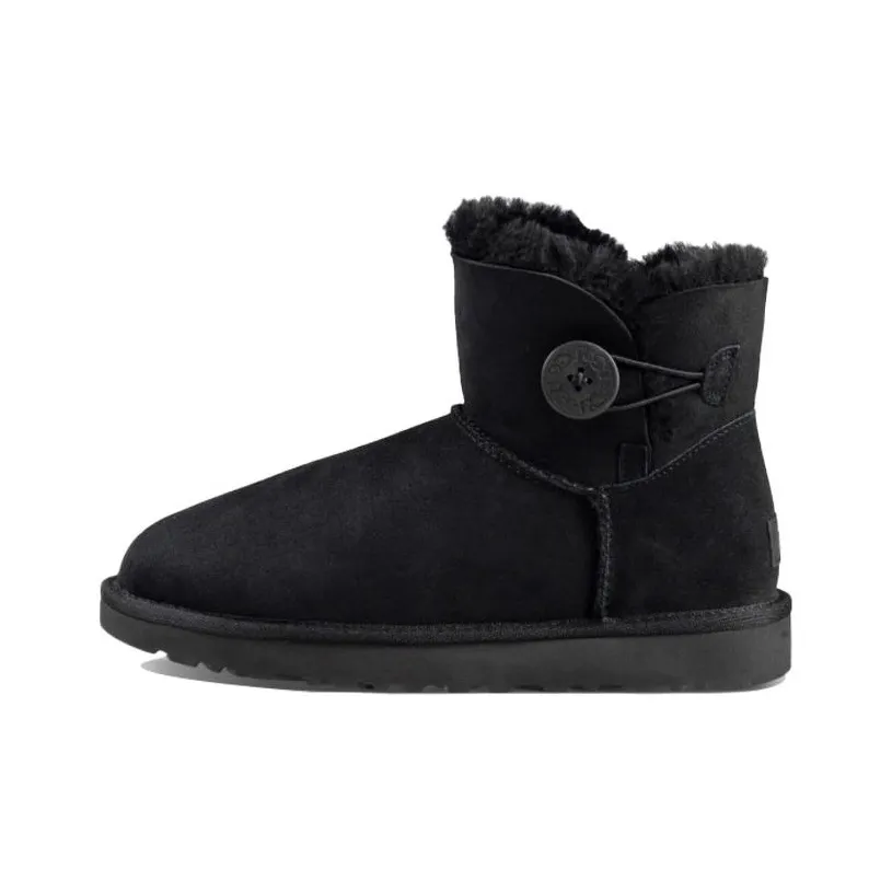 UGG Mini Bailey Button Boot Black Women's
