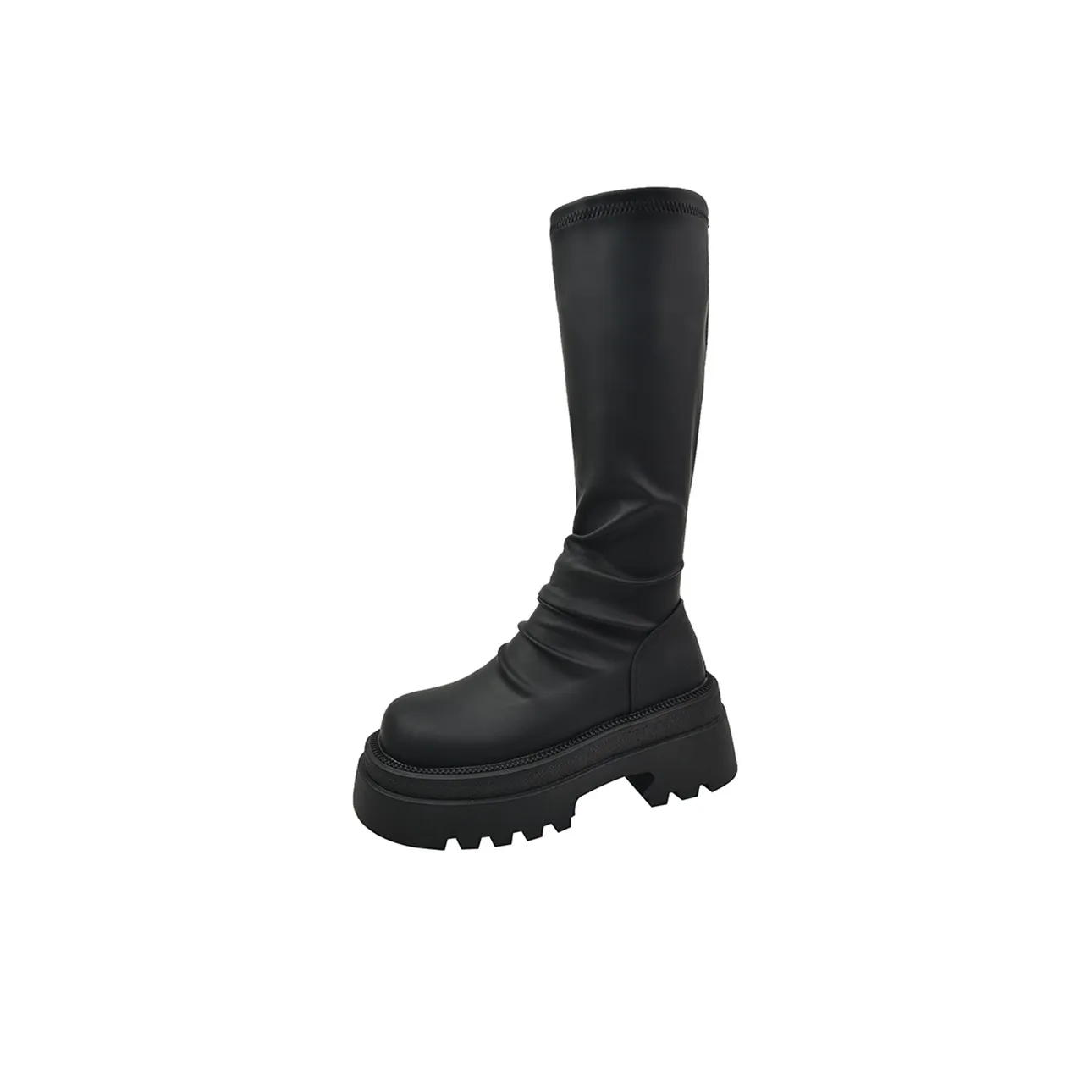 Moon Veil Knee-high Boots 5CM Women's Black