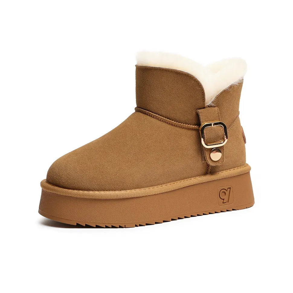 O.L Утепленная обувь Теплоизоляционный Аbrasion Resistant Увеличение высоты 12 см Сноубутсы Женские