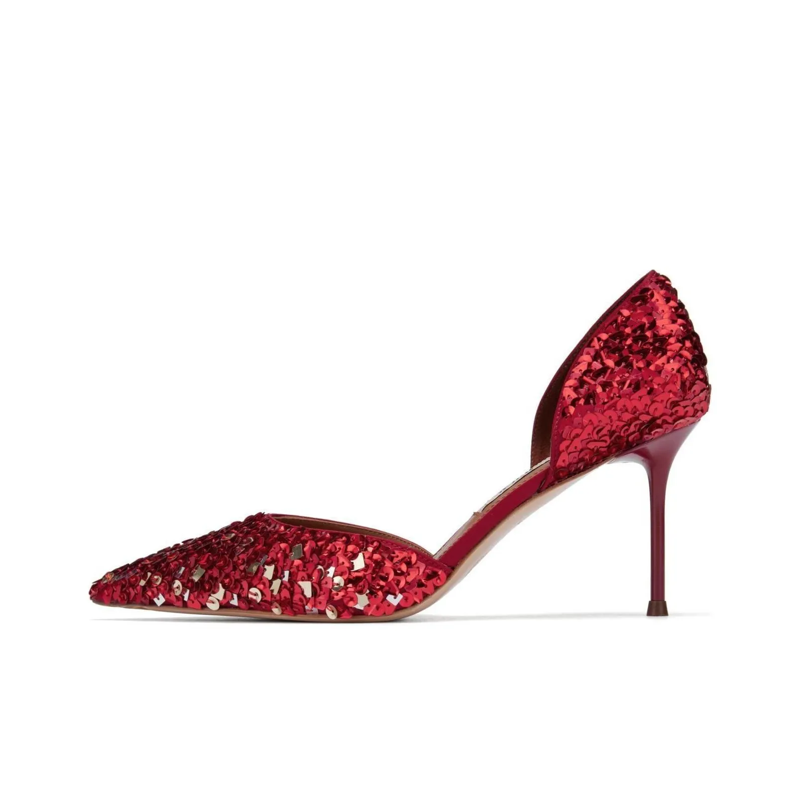 ROSESTUDIOBYGUOPEI x 73Hours Premium Wedding Shoes Collection, A Bouquet Of Colors Slim Heel High Heels Women's Red