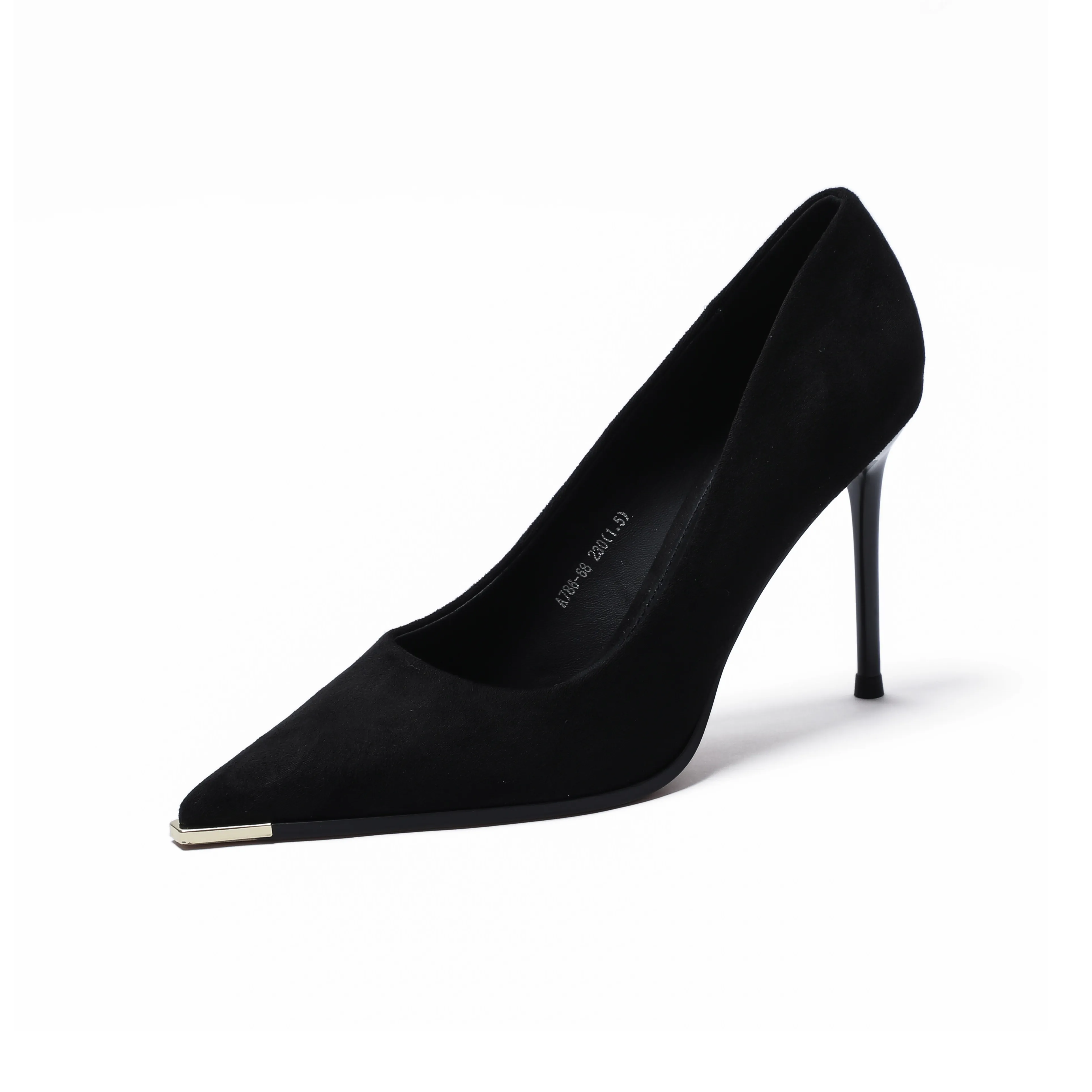 PINWEISHIDU Узкий каблук высокий каблук 8 см женский черный