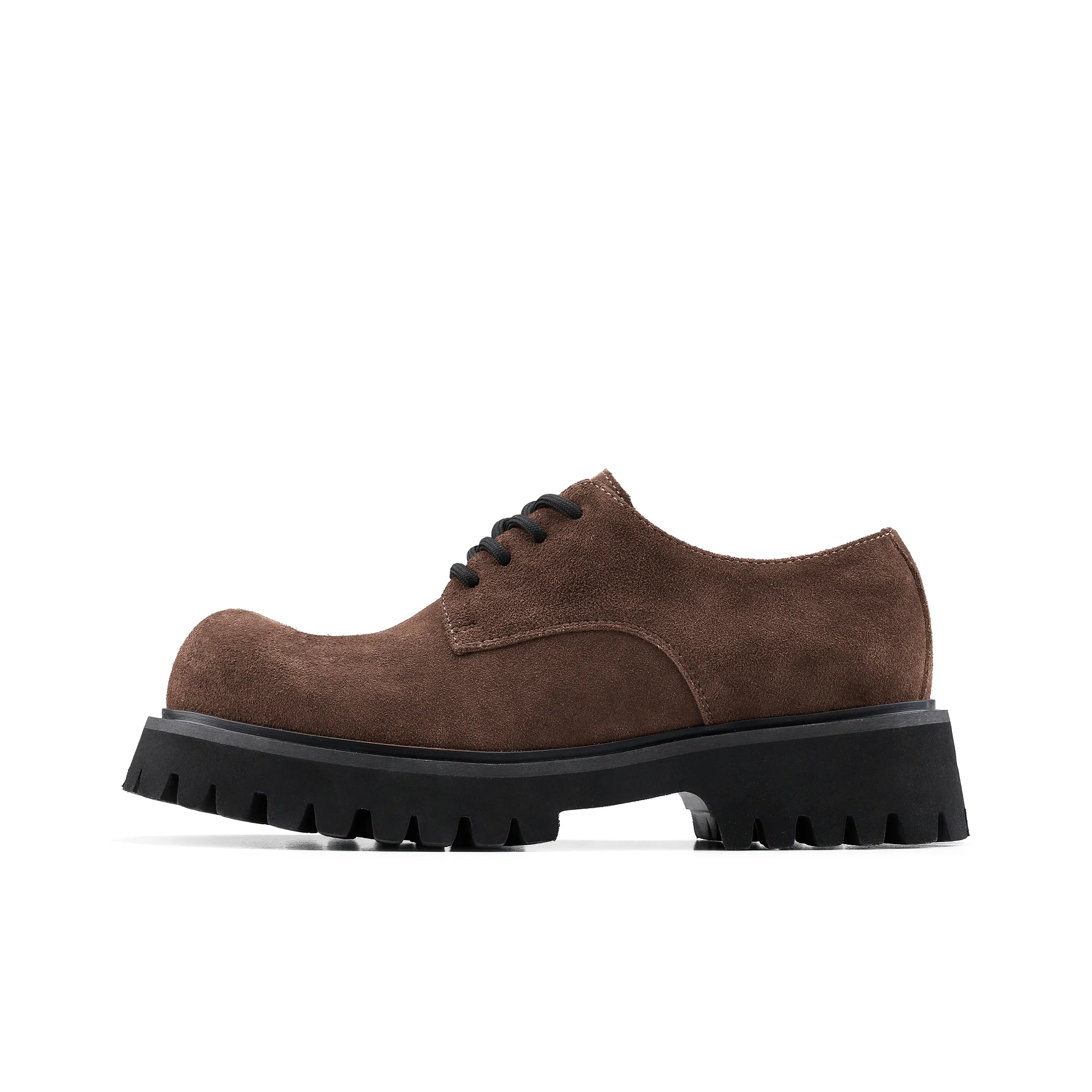 HANQIAORIJI Broken Cocoon Series Устойчивый к истиранию Увеличивающий высоту Низкий Топ Casual Унисекс Темно-коричневый