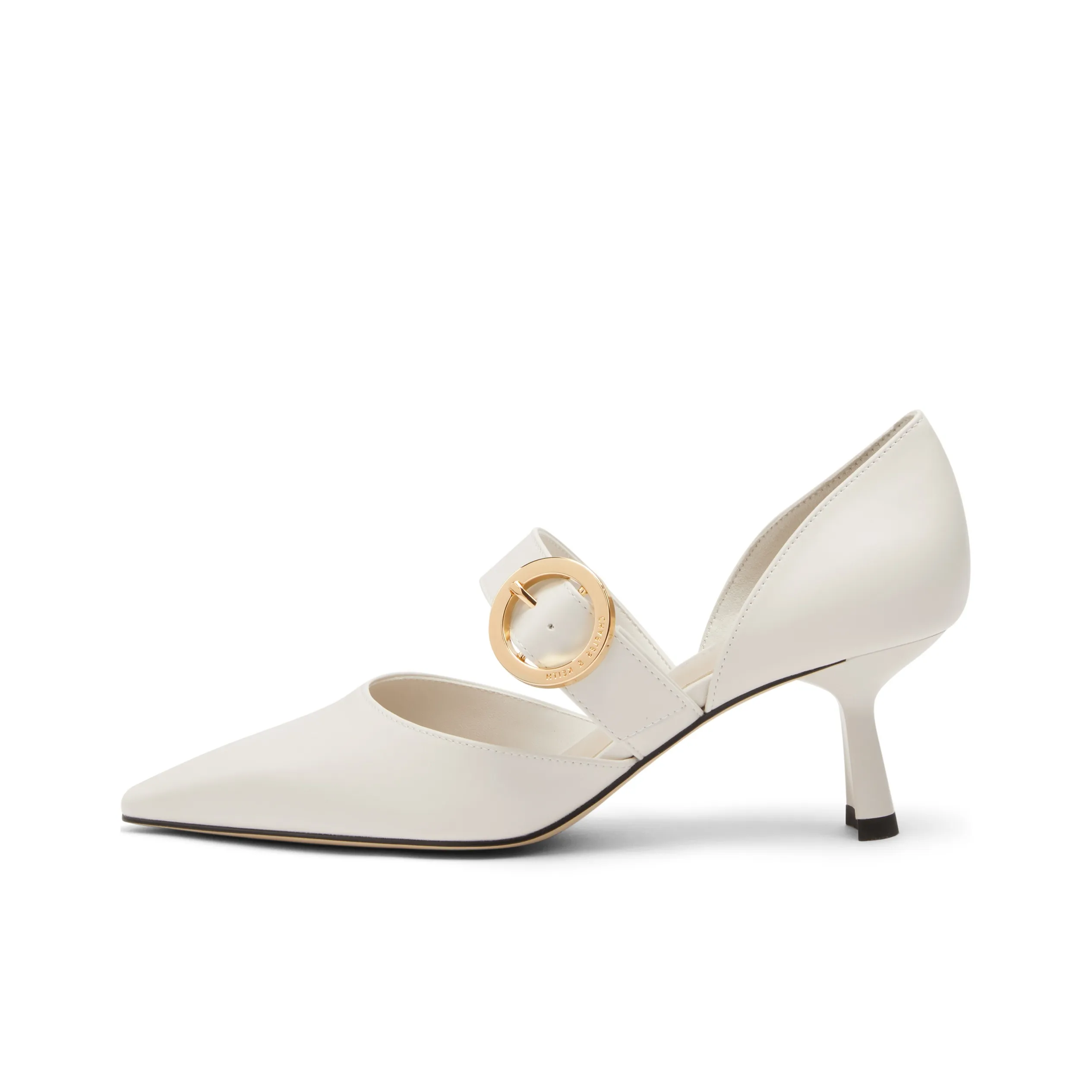CHARLES&KEITH High Heels Women's White/Nude Flesh/Black