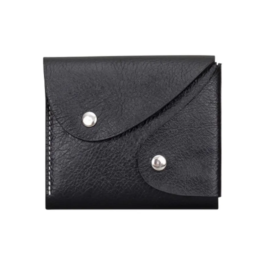 HELIUYUZHOU Кошелек из лайнерной коровьей кожи Унисекс Черный
