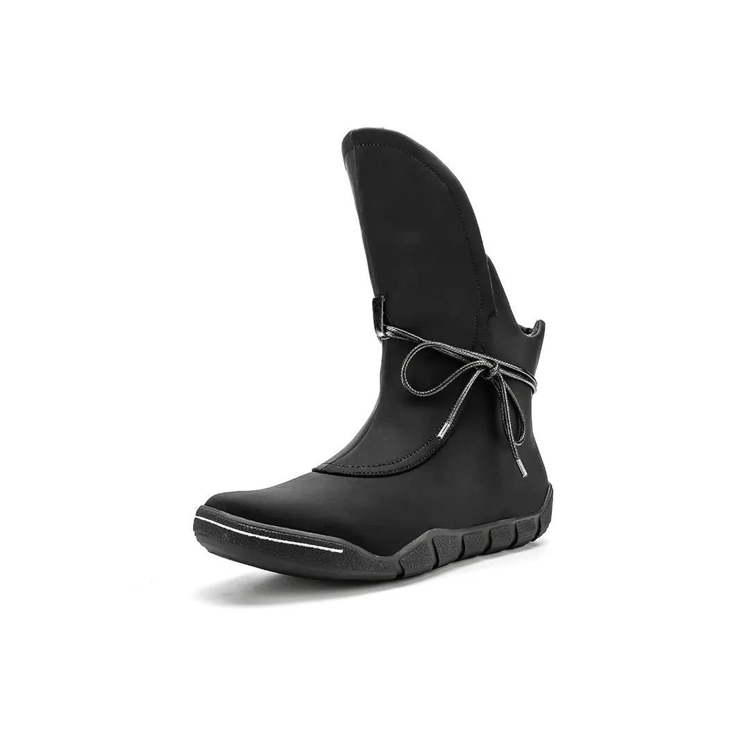 NORVINCY Warm Knee High Snow Boots Men's Space Black