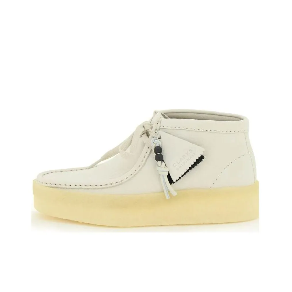 Clarks Originals Wallabee Cup Boot White Nubuck Women's