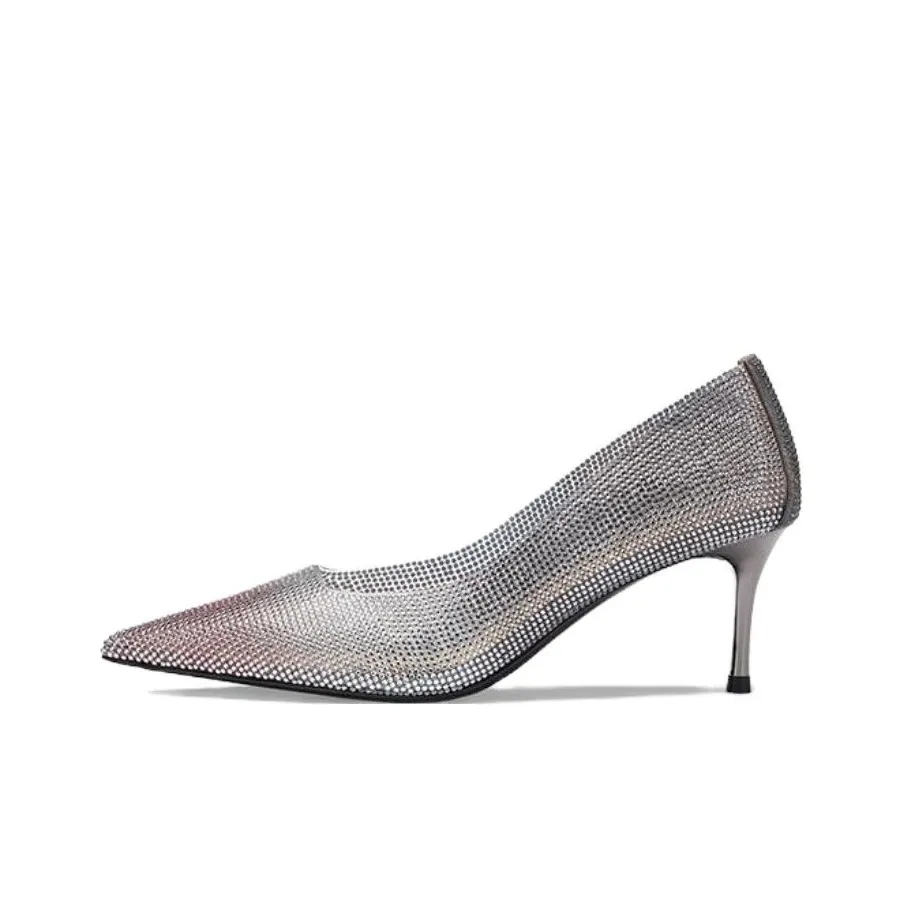 73Hours Day To Night Slim Heel High Heels 6.5cm Women's Transparent