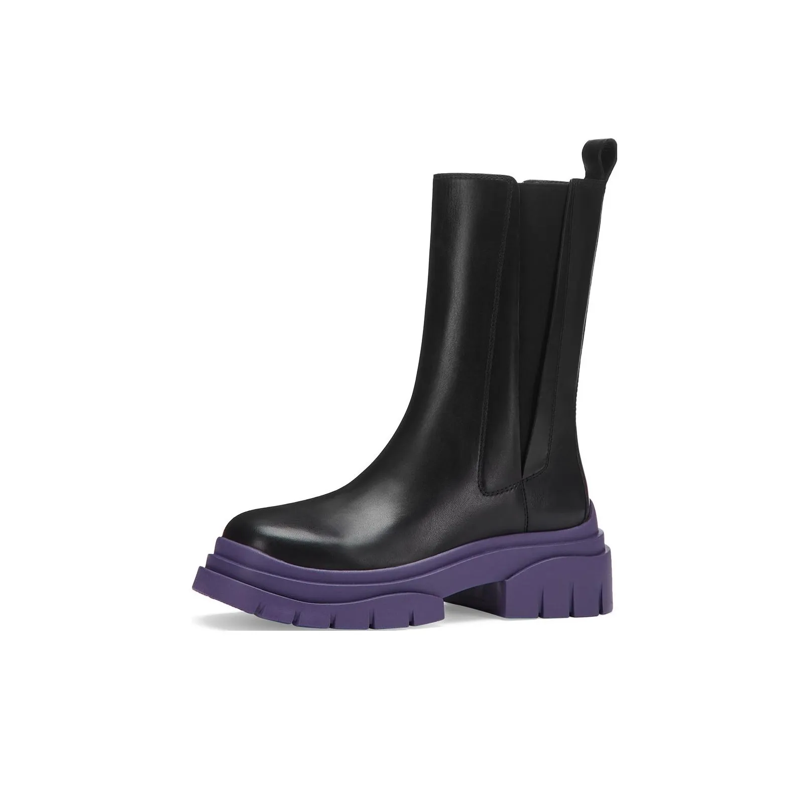 Пепельные Мартинсы Черные/фиолетовые Женские