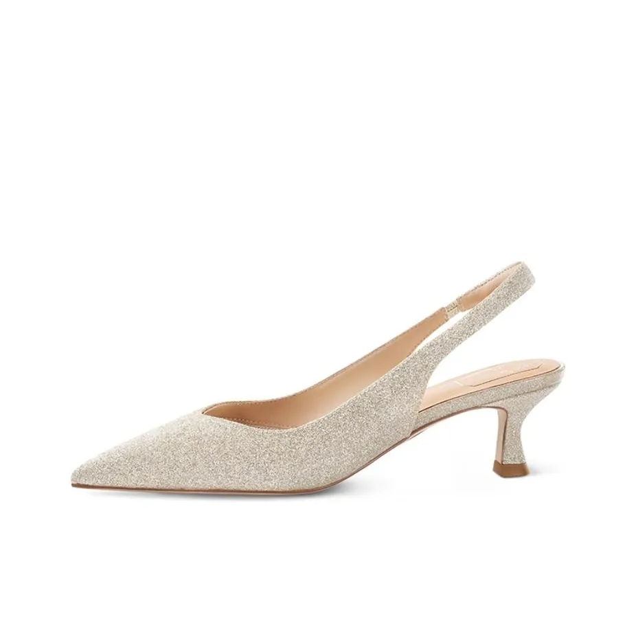 7or9 Гипсофила Высокие каблуки 5 см Женские Светло-золотой