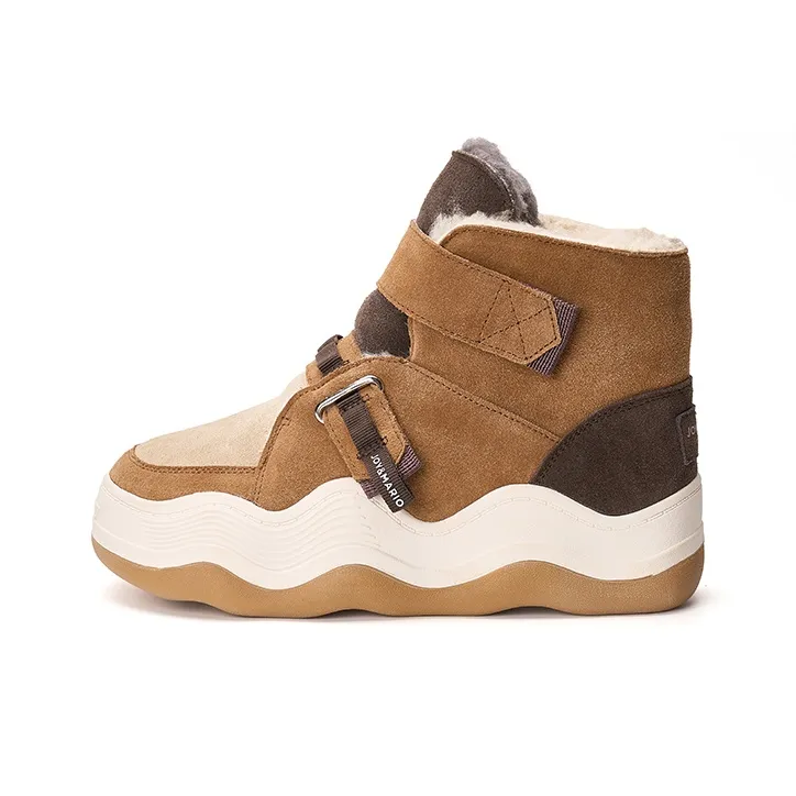 Joy Mario Термический Увеличение Высоты Короткие Снежные Ботинки для Голени Женские