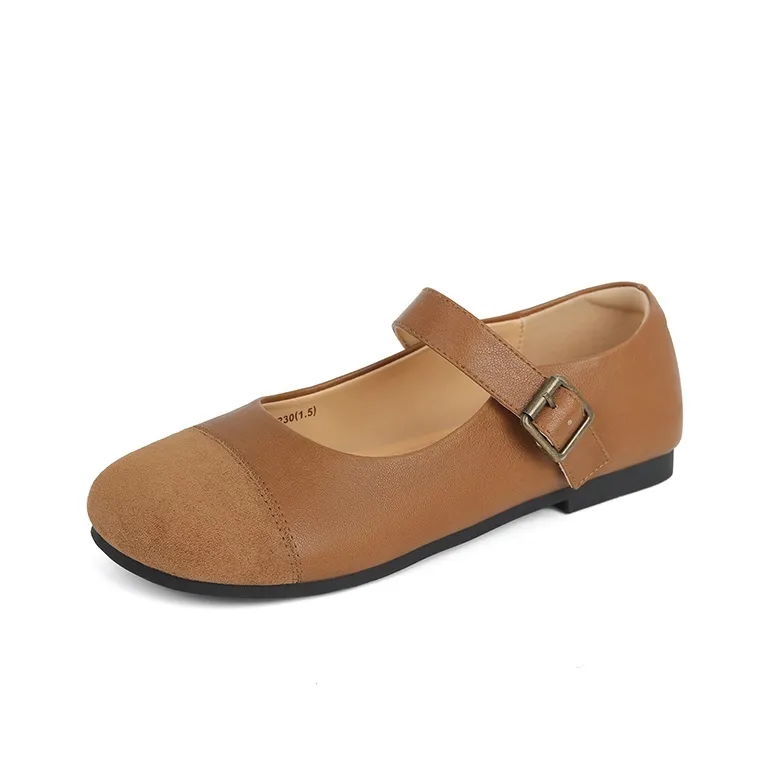 JOSINY Плоская подошва Туфли Мэри Джейн Женские Коричневый