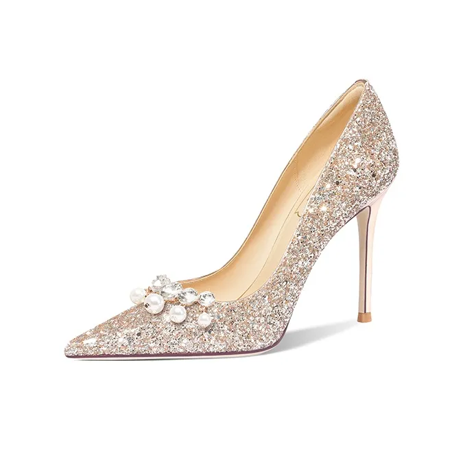 LOLY Узкий каблук Высокие каблуки Женские Золото