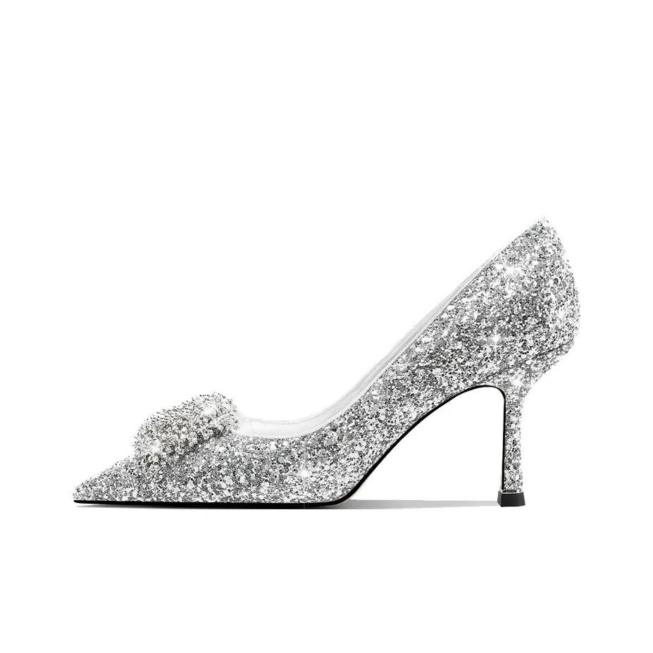 Hoov Высокие каблуки Серебряный Женские