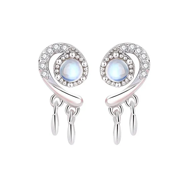 KEMLAIDA S925 Silver Earrings Women's