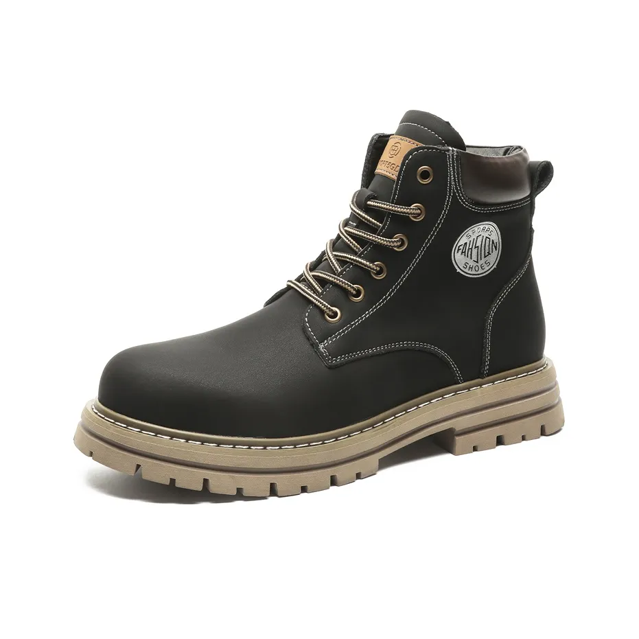 WEISHIBANGWEI Короткий Мартин Ботинок Средний Каблук Мужской