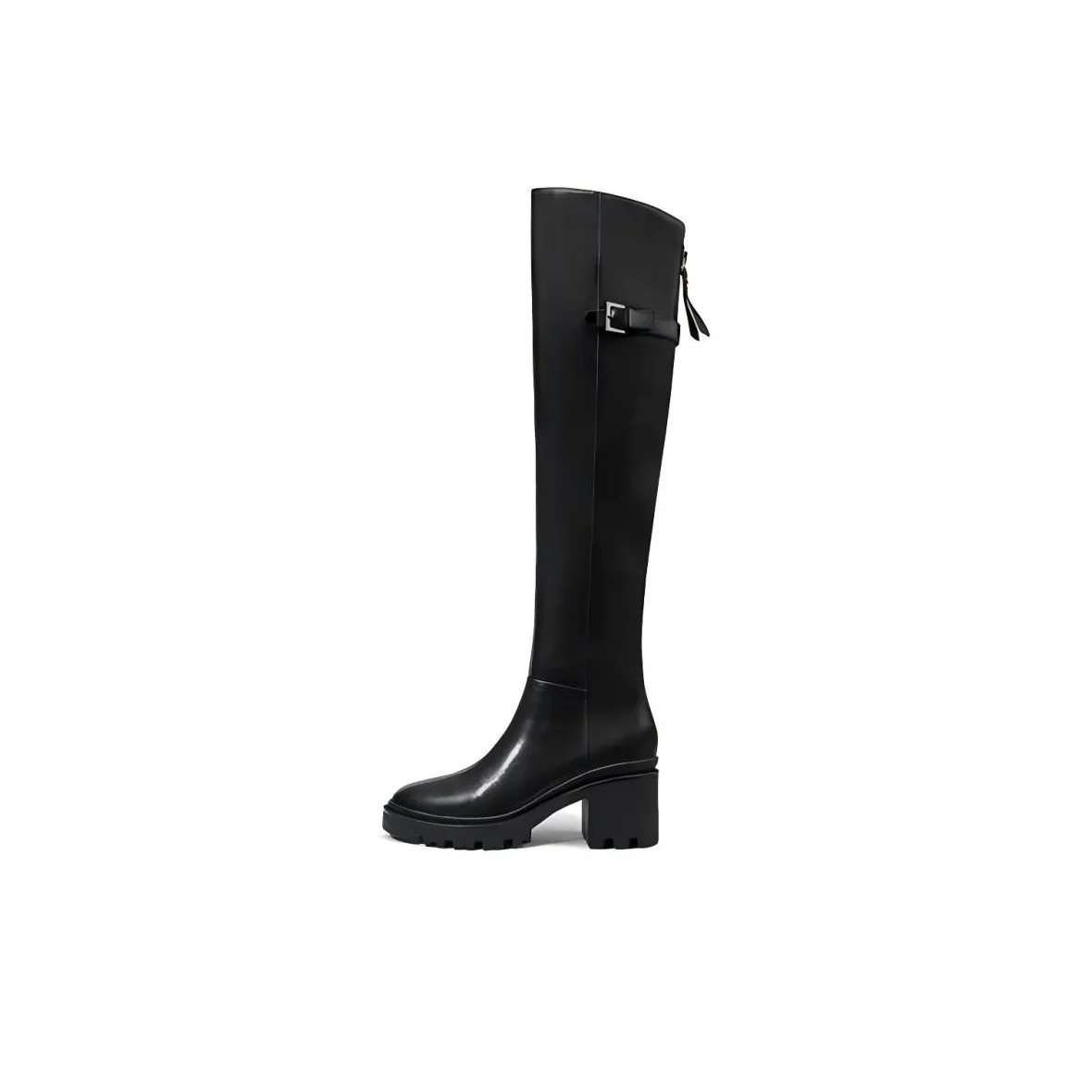 Rosa Bianca Knight Boots Колено Высокие сапоги 6 см Женские