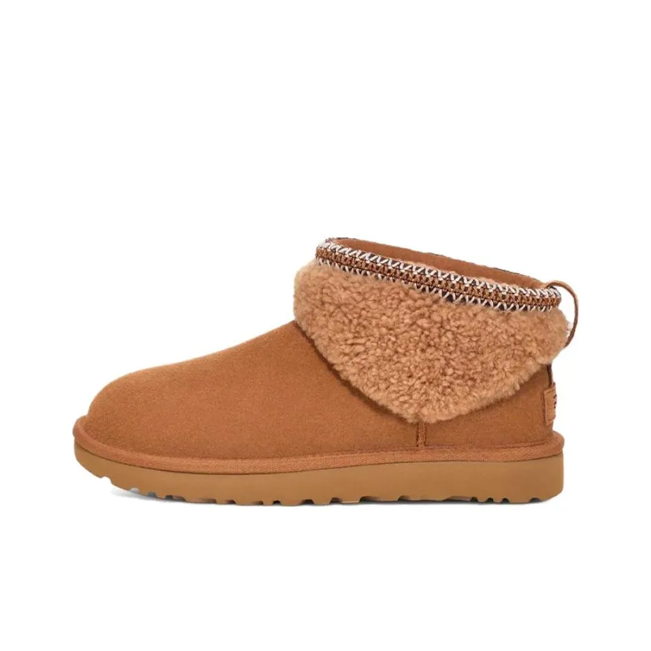 UGG Classic Ultra Mini Maxi Curly Boot Chestnut Women's