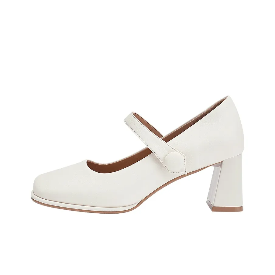 DAPHNE Грубый каблук Высокие каблуки 6 см Женские Экрю