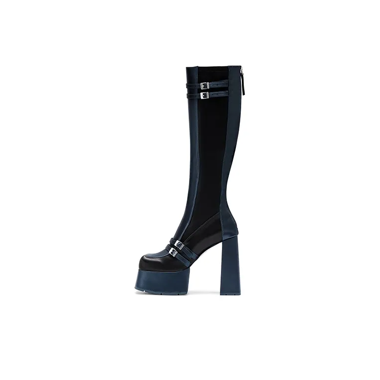Lost In Echo Knee-high Boots Women's Navy Blue