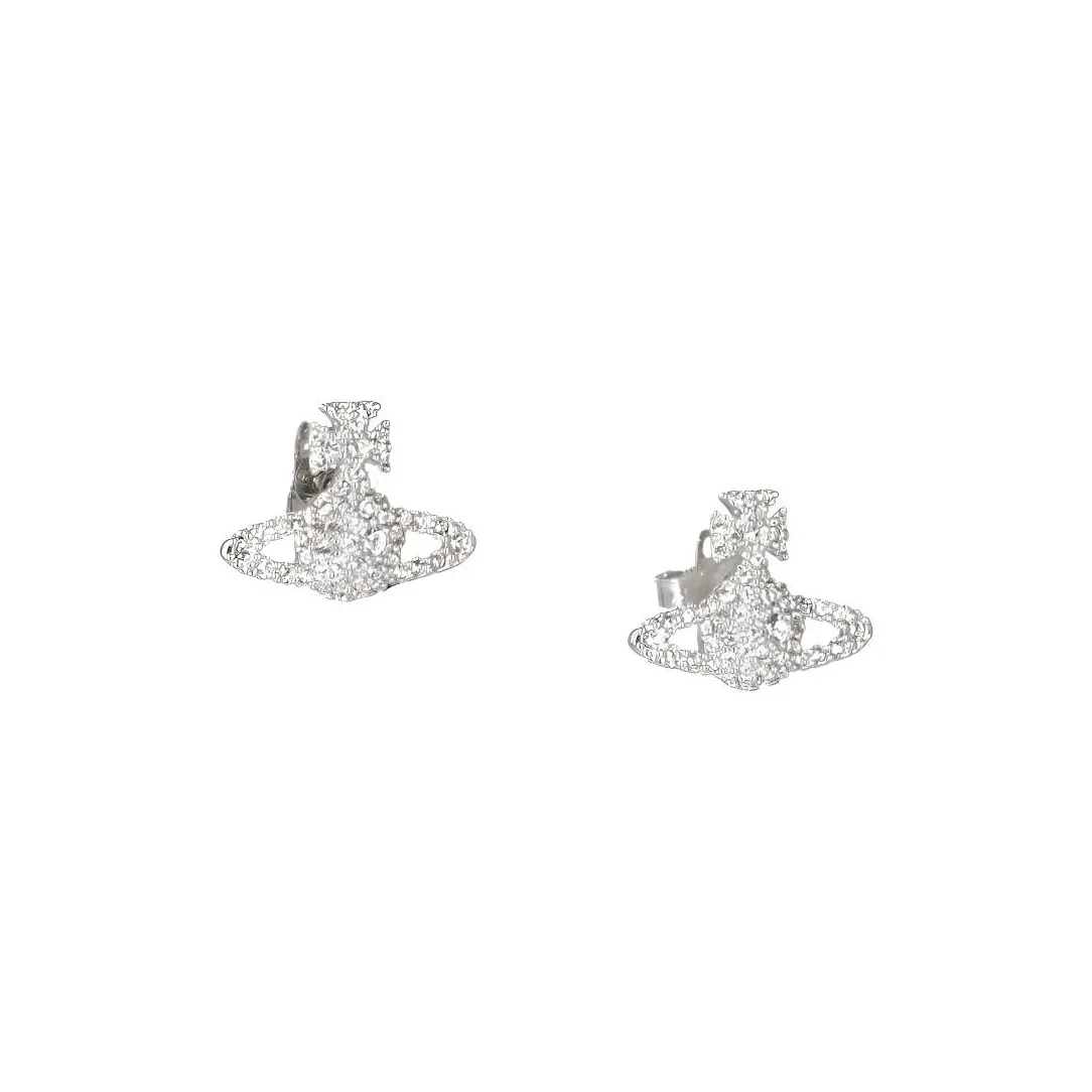 Vivienne Westwood Embellished Logo Engraved Earrings