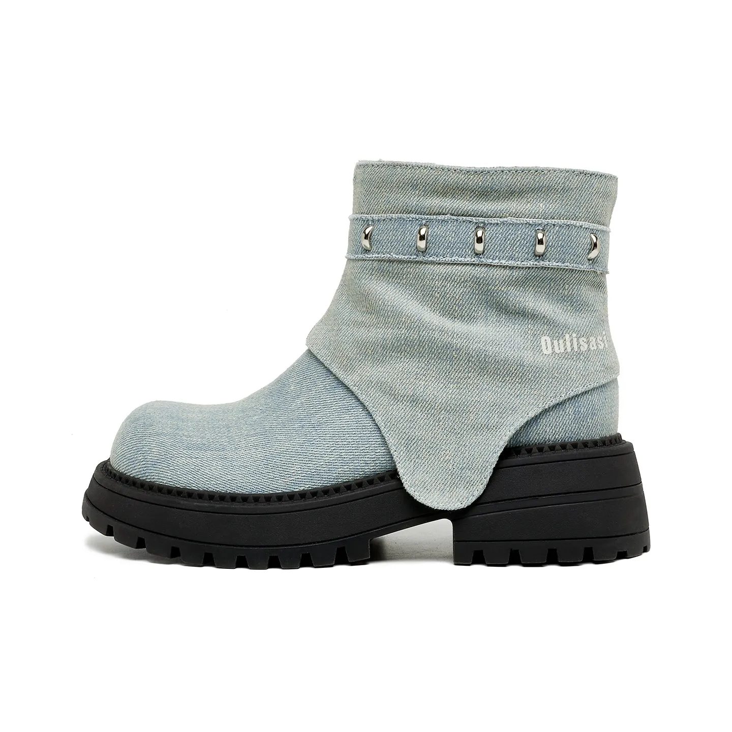 OULISASI Короткий Мартин Ботинок Женские Синий