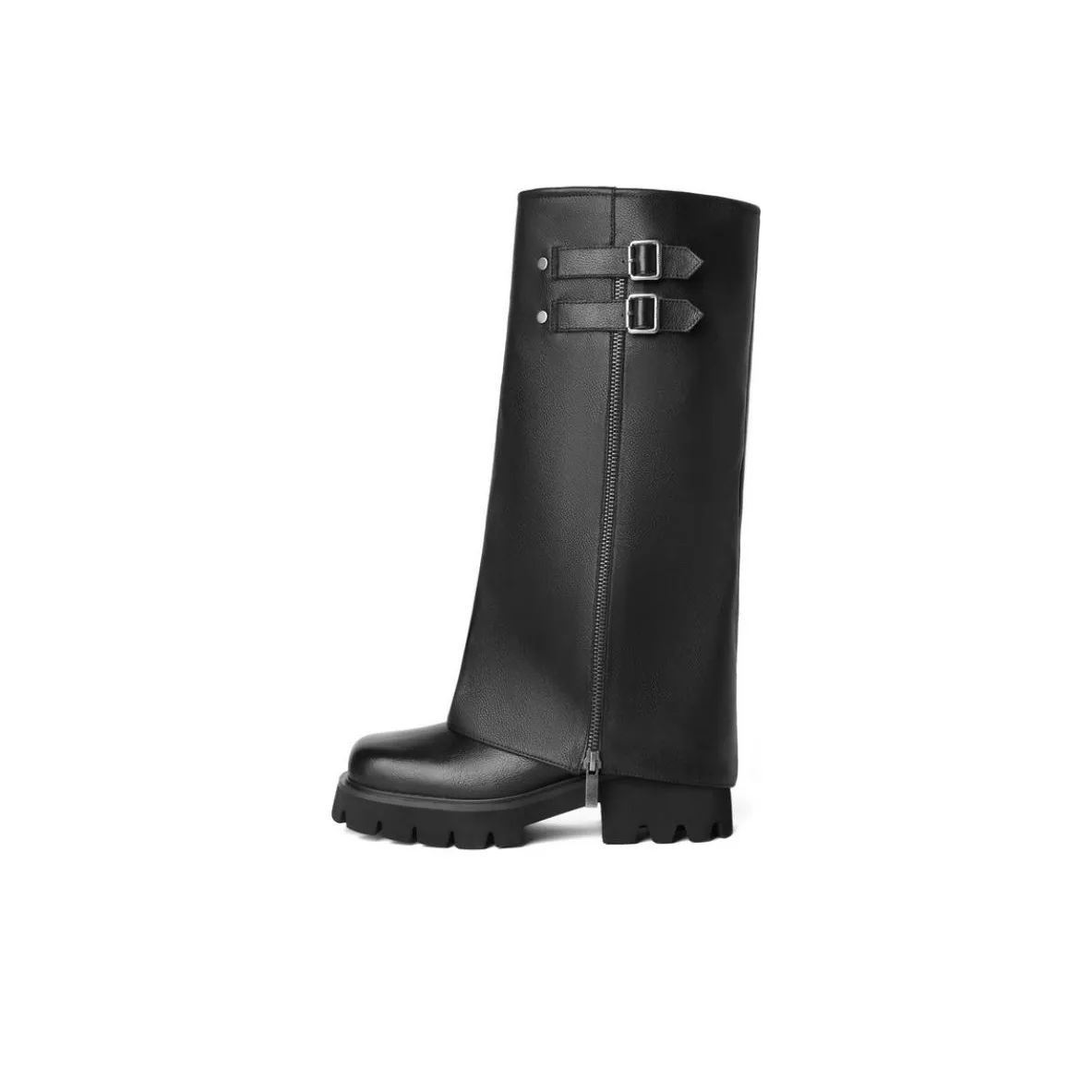 Белль Колено Высокие сапоги 5 см Женские Черные