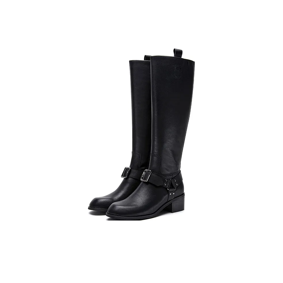 Marie Claire Женские высокие сапоги до колена цвет Midnight Париж черный