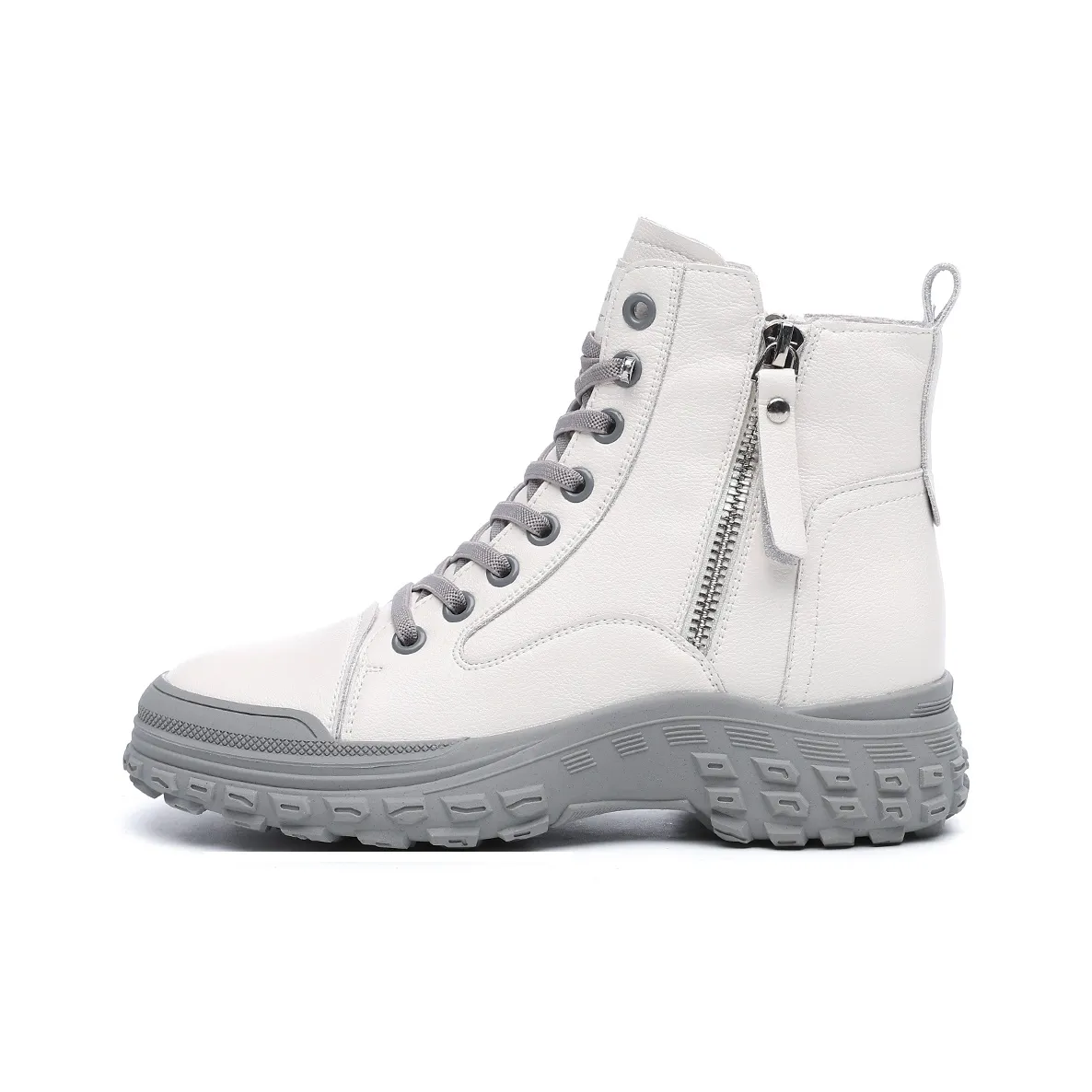 RED DRAGONFLY Короткий Мартин Boot 4CM Женские Бежево-серый