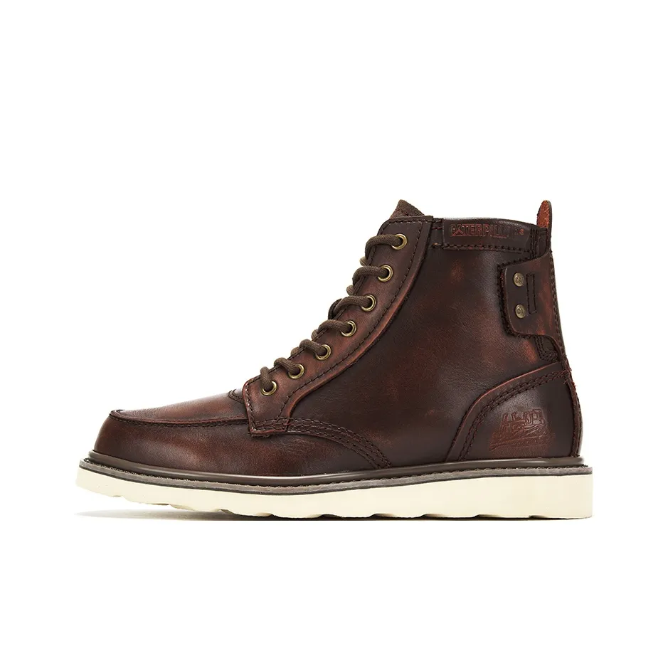 CAT Ankle Length Martin Boot Men's Dark Brown